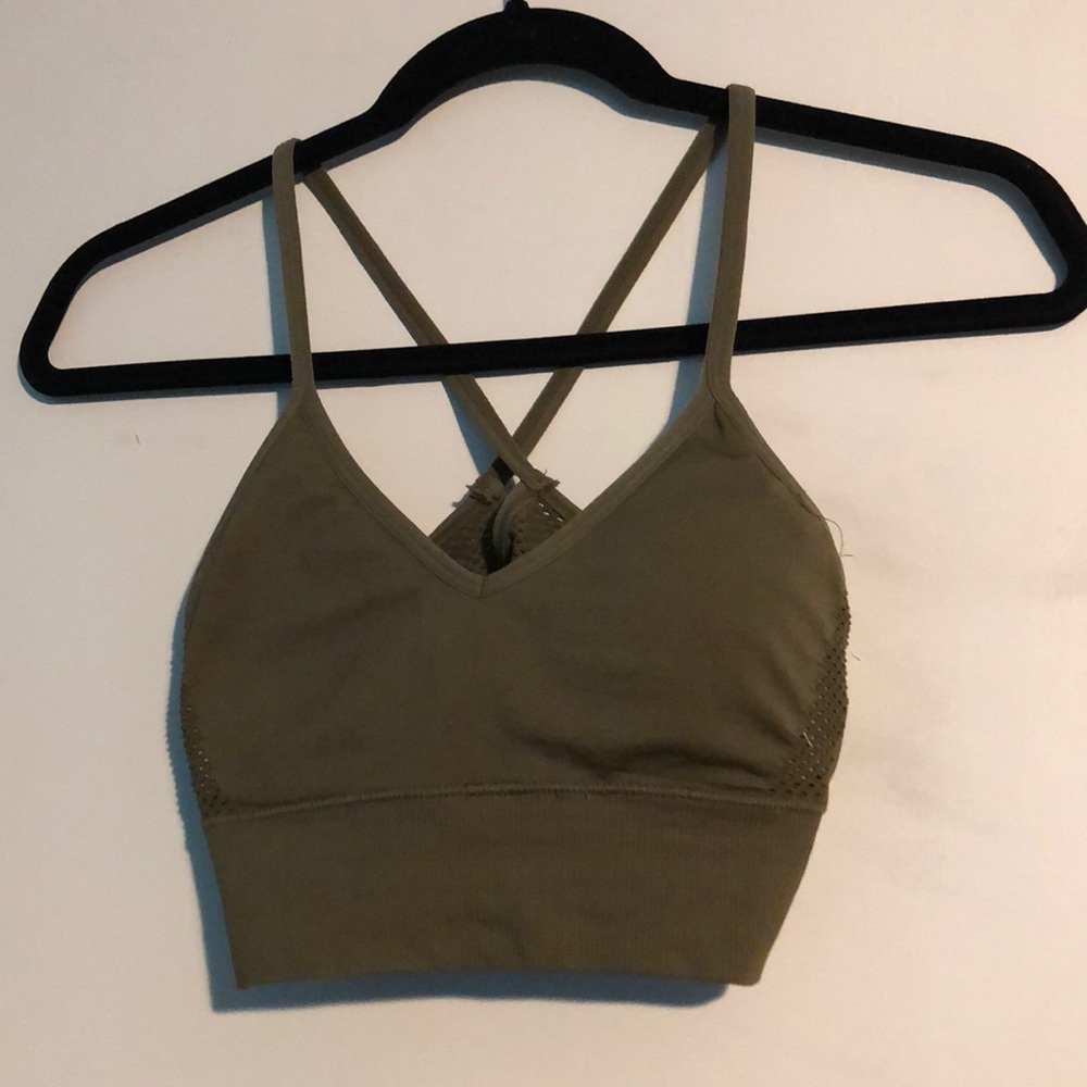 Forever 21 olive green sports bra